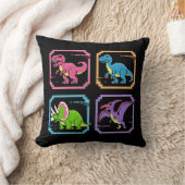 Retro 90s Arcade Dinosaurus-personages Kussen (Deken)