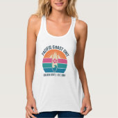 Retro 90s Beach Apparel - Pacific Coast Surf Tank (Voorkant)