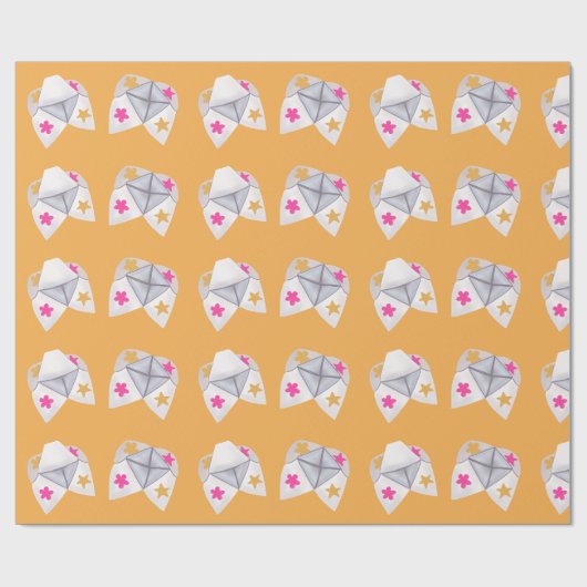 Retro 90's Cootie Catcher Cadeaupapier (Vlak)