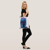 Retro 90s Cyberpunk Neon Canvas tas (Op model)