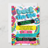 Retro 90s Funky Neon Glow Disco Verjaardag Kaart (Voorkant)