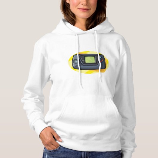 Retro 90s Handheld Game Console Gamer Hoodie (Voorkant)