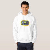 Retro 90s Handheld Game Console Gamer Hoodie (Voorkant volledig)