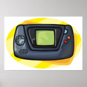 Retro 90s Handheld Game Console Gamer Poster (Voorkant)