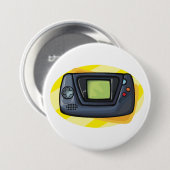 Retro 90s Handheld Game Console Gamer Ronde Button 7,6 Cm (Voorkant /achterkant)