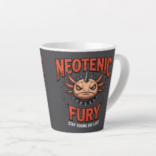 Retro 90s Heavy Metal Axolotl Band Tour Parodie Latte Mok