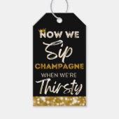 Retro 90's Hip Hop Baby shower|Birthday Champagne Cadeaulabel (Voorkant)