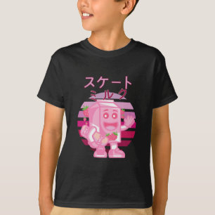 Retro 90s Japans skateboarden Strawberry Milkshake T-shirt