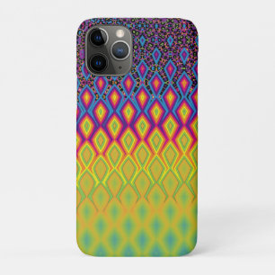 Retro 90s levendig Neon Colour Abstract Pattern iPhone 11 Pro Hoesje