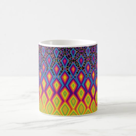 Retro 90s levendig Neon Colour Abstract Pattern Koffiemok (Center)