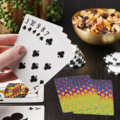 Retro 90s levendig Neon Colour Abstract Pattern Pokerkaarten (Insitu)