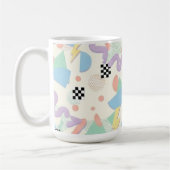 Retro 90s Memphis Aesthetic Pattern Latte Mug (Gauche)