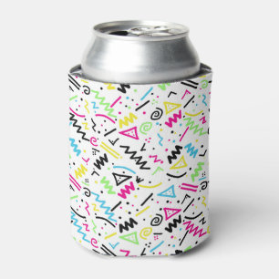 Retro 90's Neon Pink Green Blue Gellow Doodle Blikjeskoeler