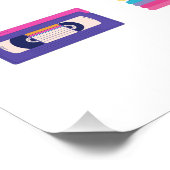 Retro 90s Party Custom Name Happy Birthday Poster (Coin)