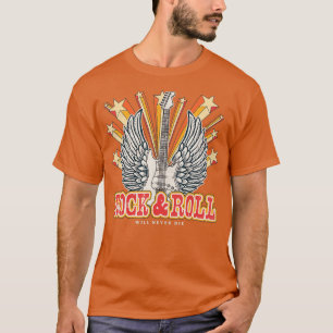 Retro 90s Rock Roll Music Guit T-shirt