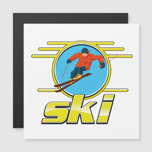 Retro 90s ski logo (Voorkant / Achterkant)