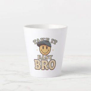 Retro 90s Smiley met een Hoed Latte Mok