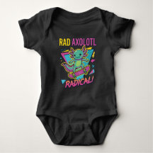 Retro 90s stijl Axolotl Skateboard Rad neon