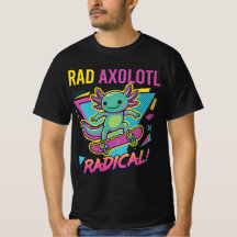 Retro 90s stijl Axolotl Skateboard Rad neon