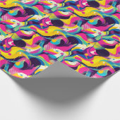 Retro 90s tiled pattern party cadeaupapier (Hoek)