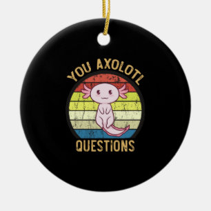 Retro 90s U Axolotl Vragen  Zonnetijd Keramisch Ornament