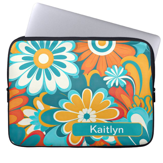 Retro 9 laptop sleeve (Voorkant)