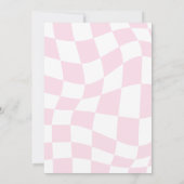 Retro À damiers Invitation d'anniversaire (Dos)