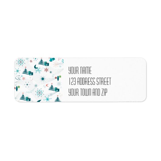 Retro A Go-kerst Etiket (Voorkant)