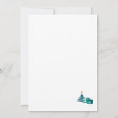 Retro A Go-kerst Kaart (Achterkant)