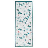 Retro A Go-kerst Wijn Cadeautas (Achterkant)