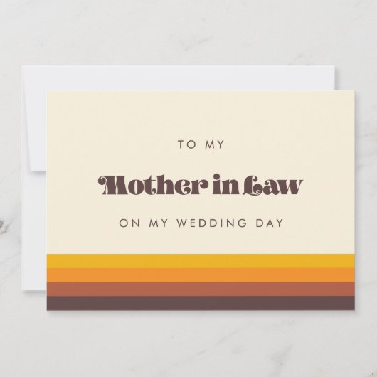 Retro À ma belle-mère sur ma carte de jour de mari (Devant)