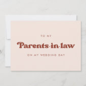 Retro à mes beaux-parents sur ma carte de jour de  (Devant)