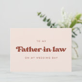Retro à mon beau-père sur ma carte de jour de mari (Debout devant)