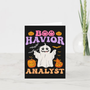 Retro A Therapist BC Halloween Ghost Boo Havior An Kaart
