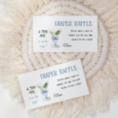 Retro A Tini One Martini Blue Bow Boy Baby Shower Informatiekaartje