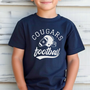 Retro aangepast voetbalteam Navy Kids T-shirt