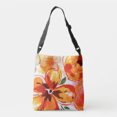 Retro aangepaste bloem crossbody tas (Achterkant)