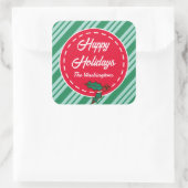 Retro Aangepaste Kerst Snoep Gift Label Stickers (Tas)