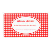 Retro Aangepaste Keukenlabels Etiket (Voorkant)