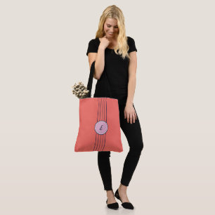 Retro Aangepaste koraalrood en roze Draagtas
