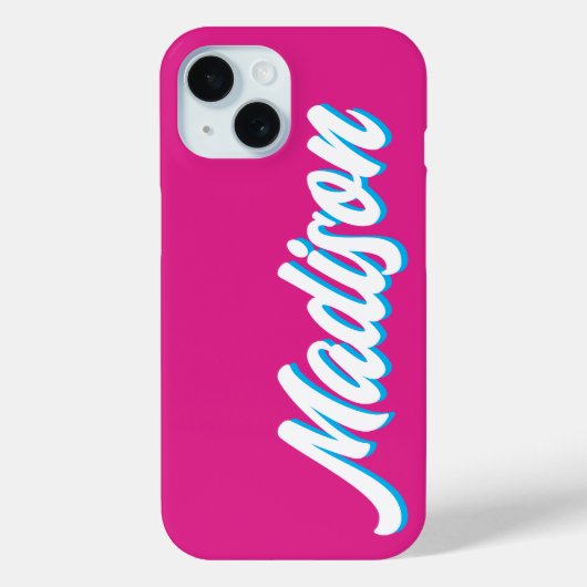 Retro Aangepaste Naam Gepersonaliseerd  Groovy Gif Case-Mate iPhone Case (Achterkant)