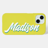 Retro Aangepaste Naam Gepersonaliseerd  Groovy Gif Case-Mate iPhone Case (Achterkant (horizontaal))