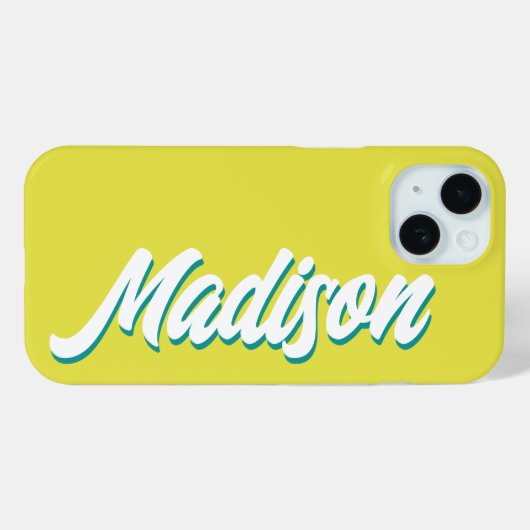 Retro Aangepaste Naam Gepersonaliseerd  Groovy Gif Case-Mate iPhone Case (Achterkant (horizontaal))