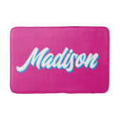 Retro Aangepaste Naam Gepersonaliseerde Groovy Col Badmat (Voorkant)
