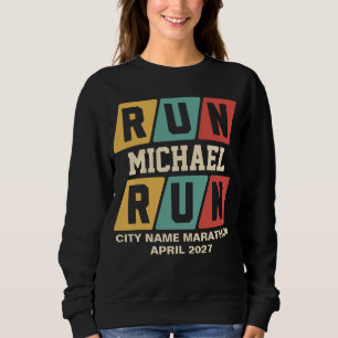 Retro Aangepaste Naam Marathon Ondersteuning Dames Trui