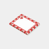 Retro Aardbei Fruitpatroon Notities Post-it® Notes (Schuin)