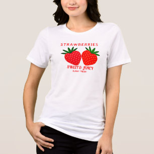 Retro Aardbeien Graphic T-shirt, Sweet Berry Shirt