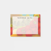 Retro Aardbeien krat kunst bewerkbaar Post-it® Notes (Voorkant)