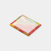 Retro Aardbeien krat kunst bewerkbaar Post-it® Notes (Schuin)