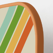 Retro ABC Street gestreept met naam Pickleball Paddle (Links Detail)